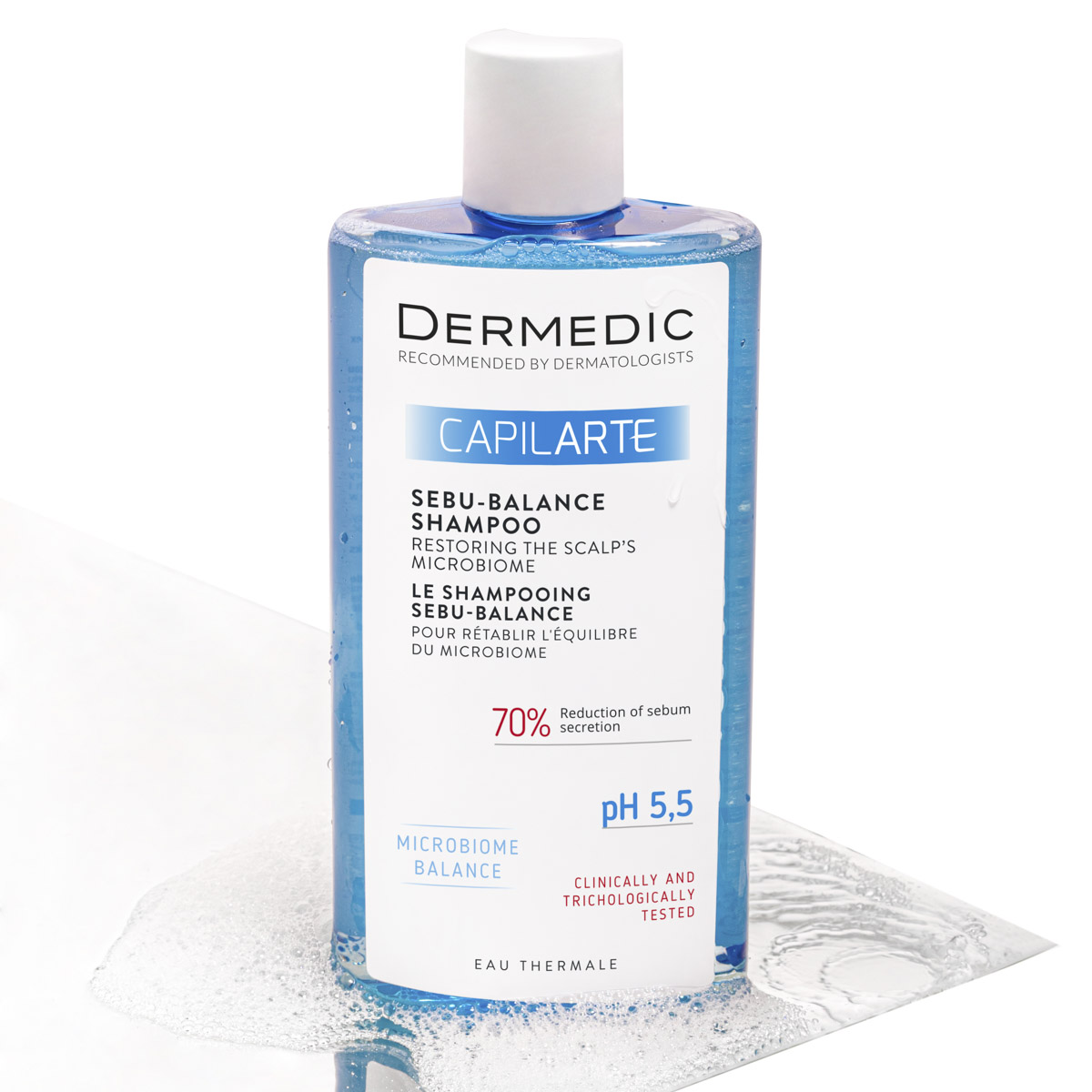SEBU-BALANCE shampoo, restoring the scalp's microbiome balance for greasy hair2